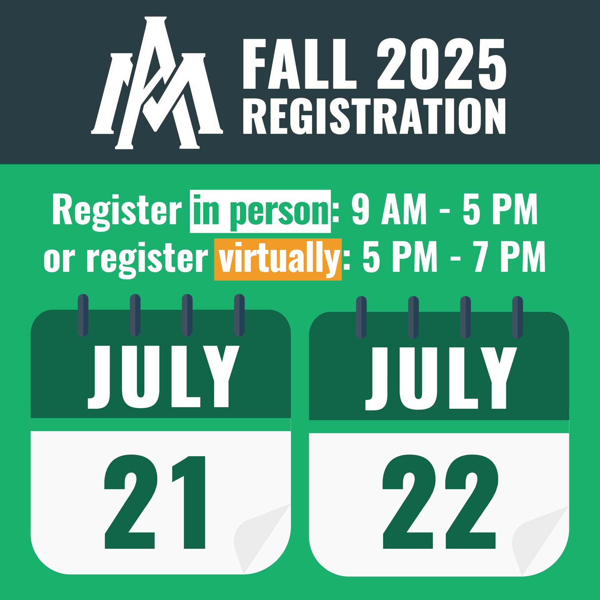 Fall 2025 Resgistration Banner