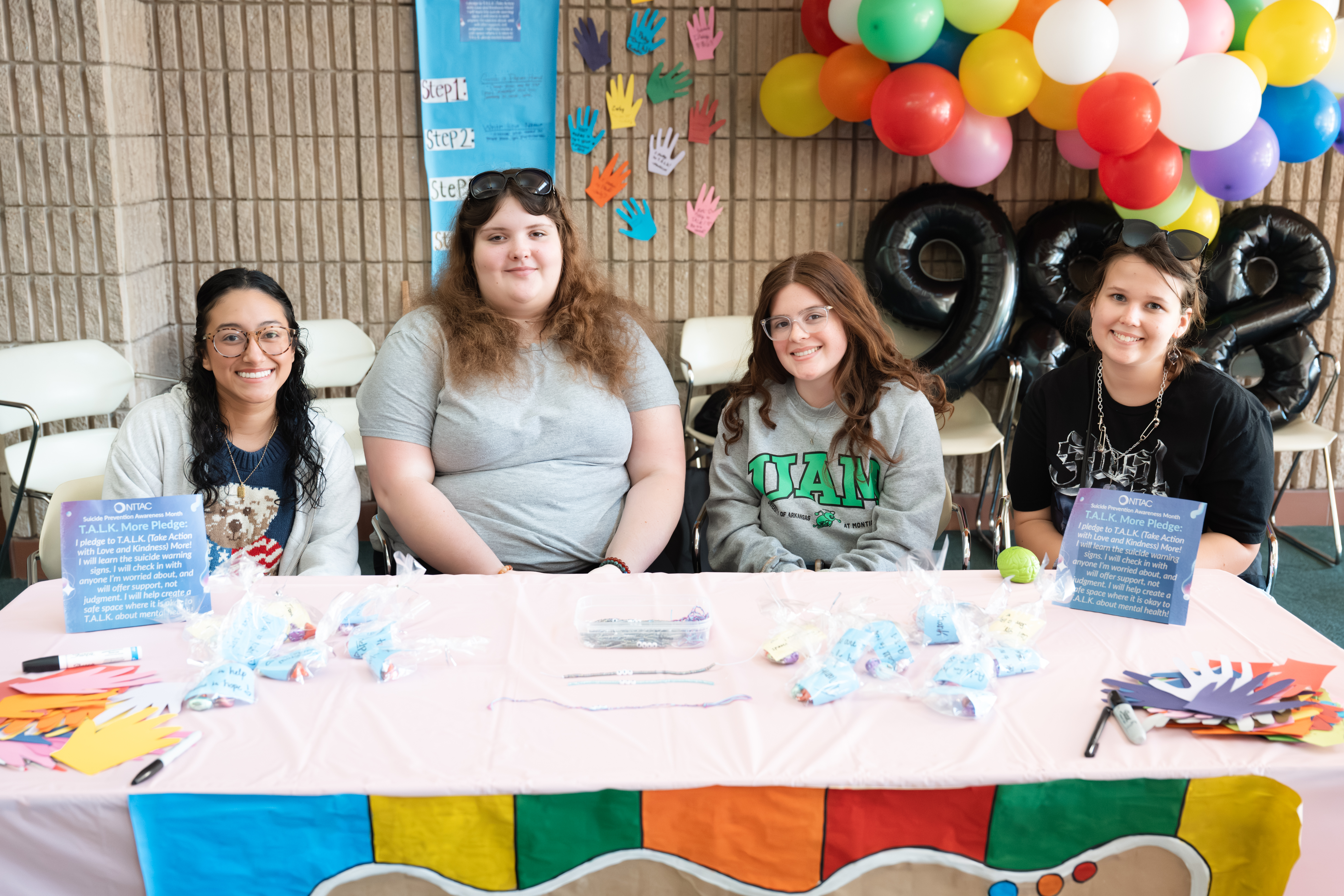 students at wellness fair students at wellness fair
