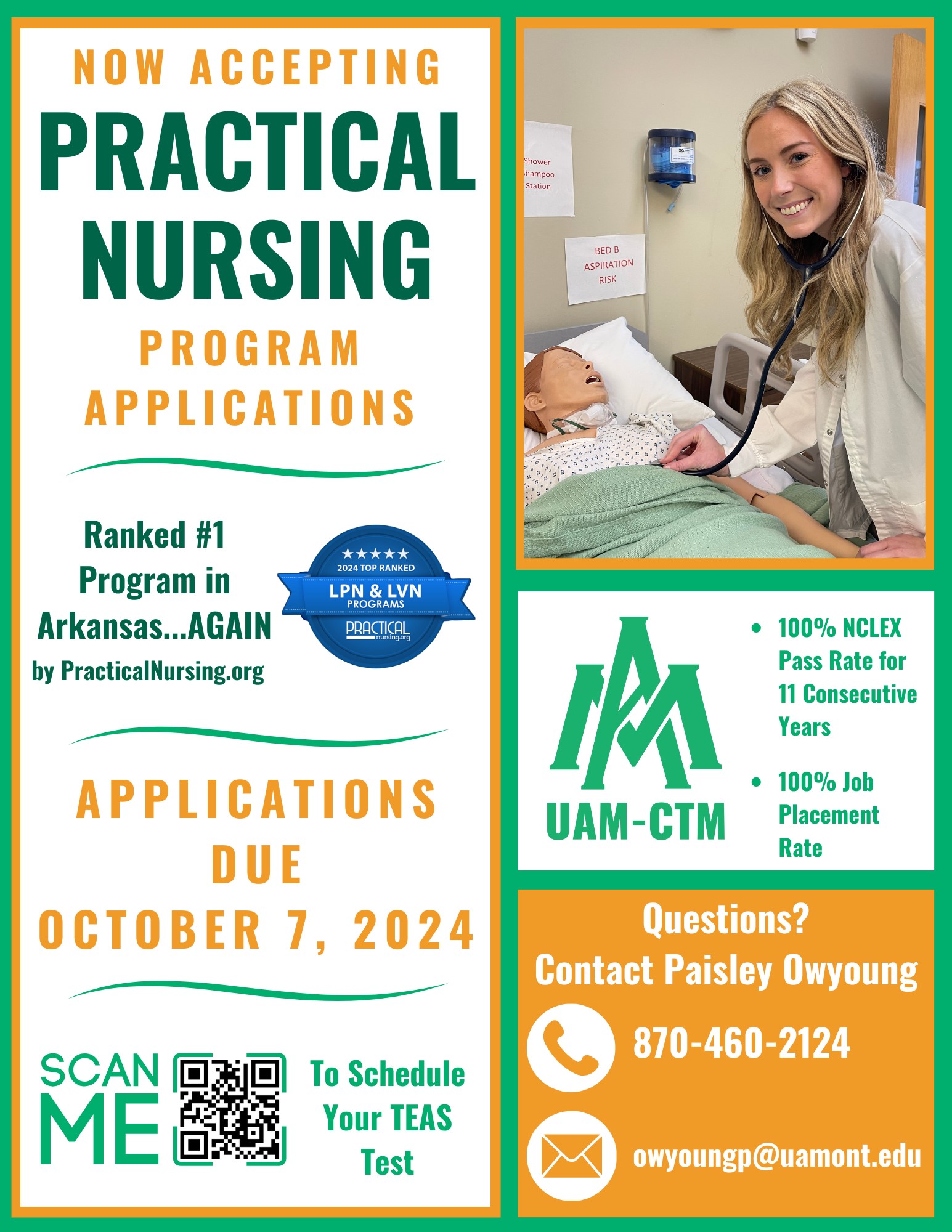 2025 UAM-CTM Practical Nursing Application Flyer