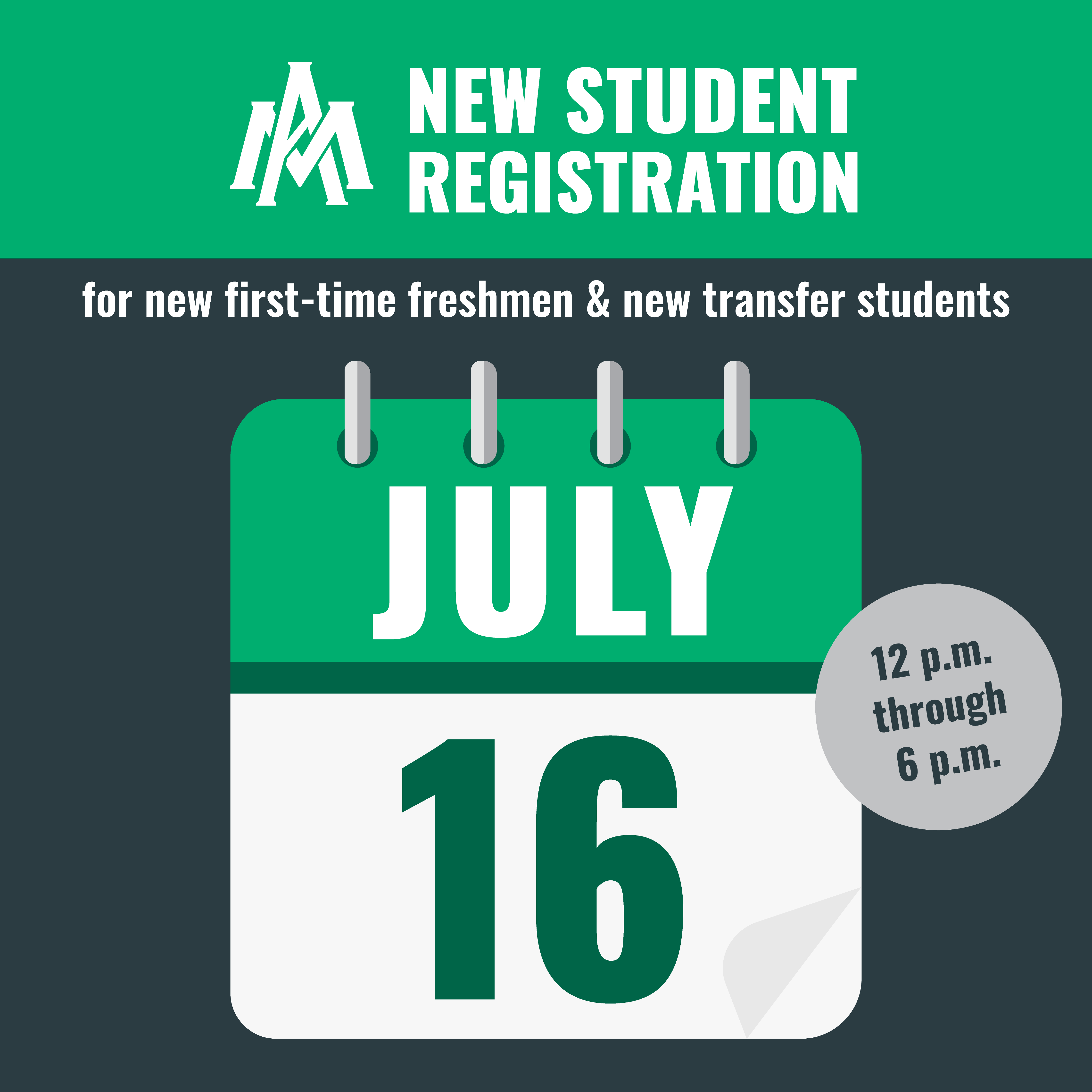 UAM New Student Registration - July 2024