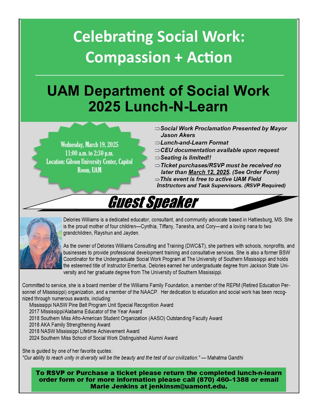 UAM Social Work Lunch-N-Learn