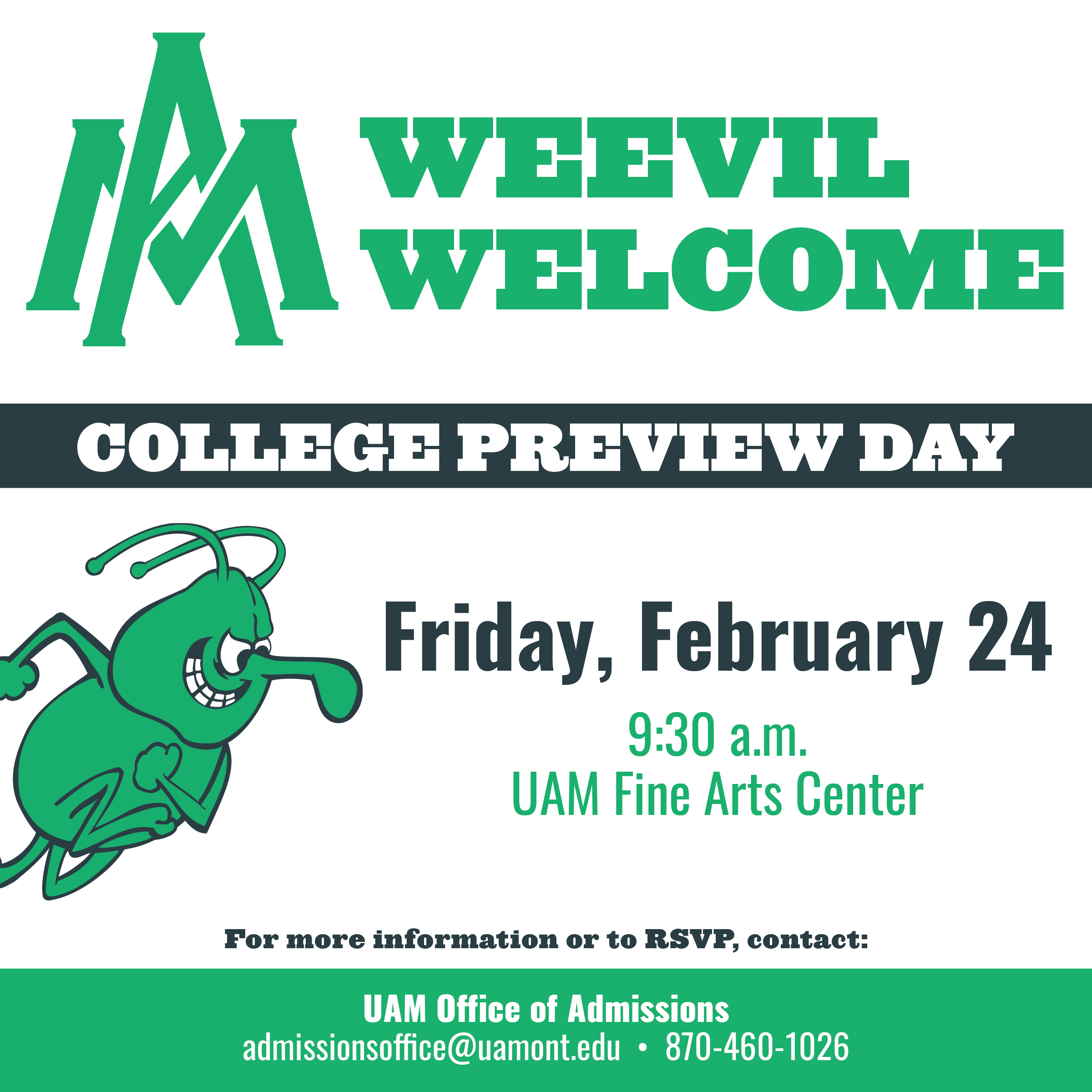 UAM Weevil Welcome